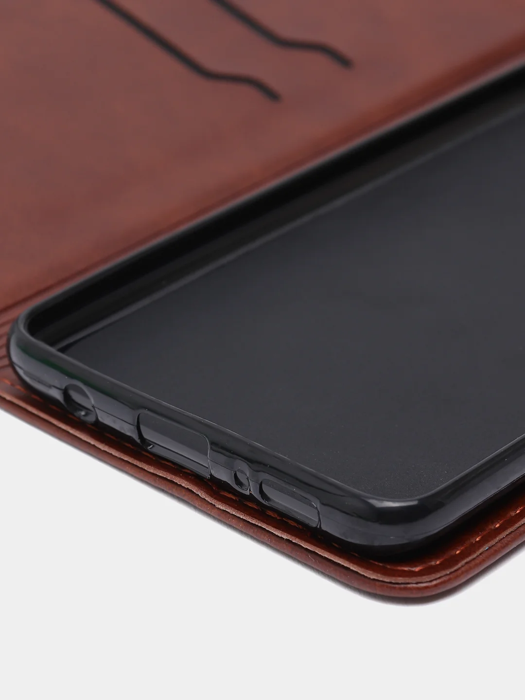 Коричневый чехол  книжка для Xiaomi Redmi  10 Pro / 10 Pro Max