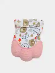 Розовый прорезыватель рукавичка, грызунок силиконовый