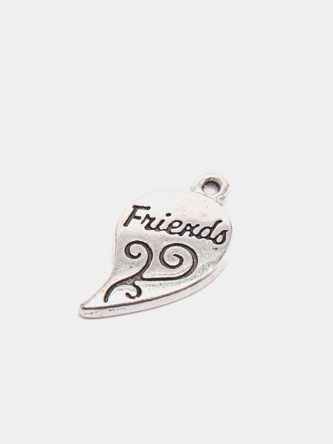 Серебряный парный кулон или подвеска "Best Friends", металл, 1 пара