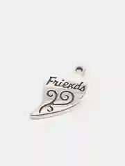 Серебряный парный кулон или подвеска   "Best Friends", металл, 1 пара