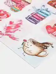 Пастельно-коралловый наклейки новогодние для ежедневника, цветов и подарков на Новый год