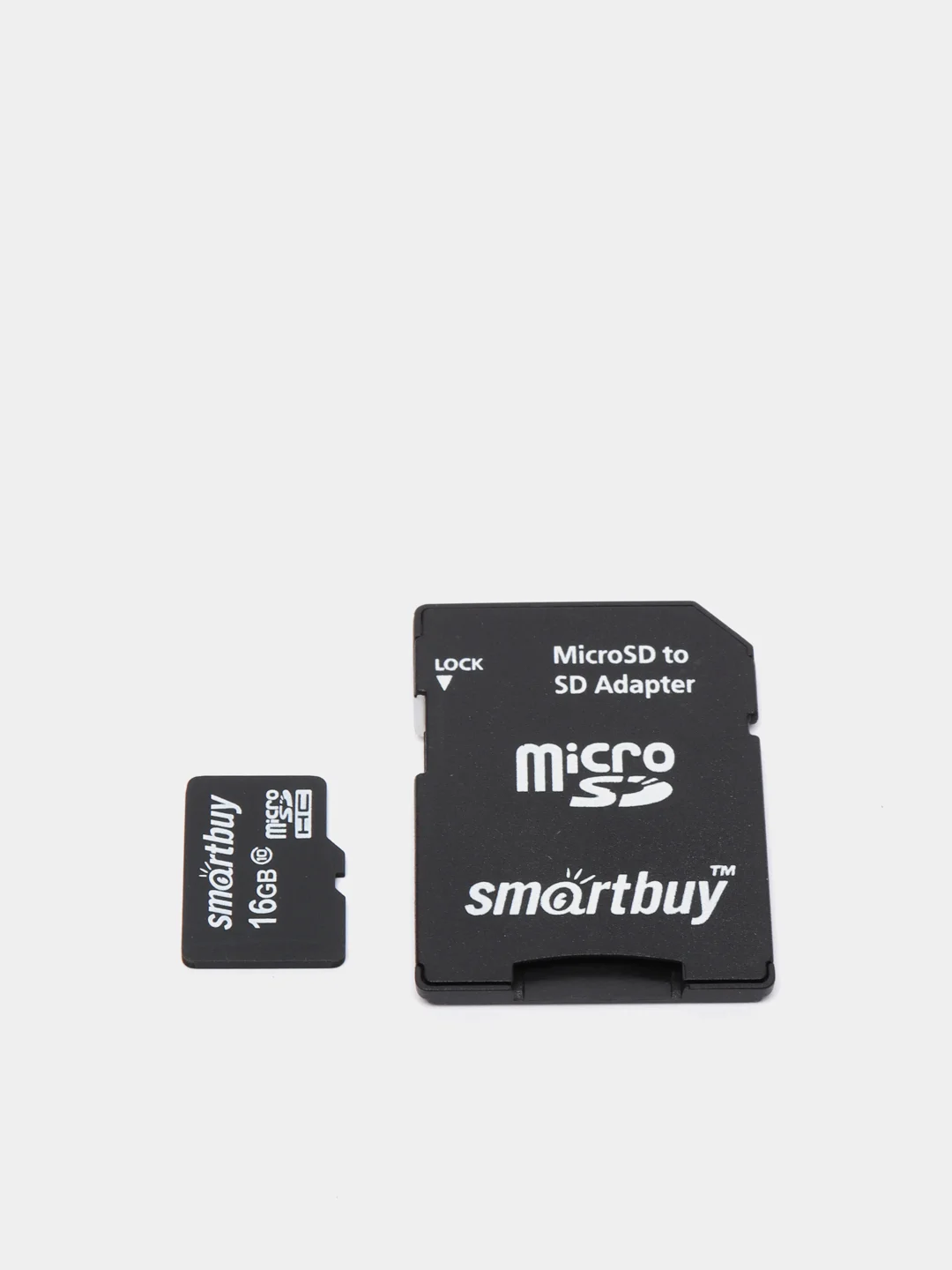 Карта памяти microSD 16 GB, 10 класс, с адаптером
