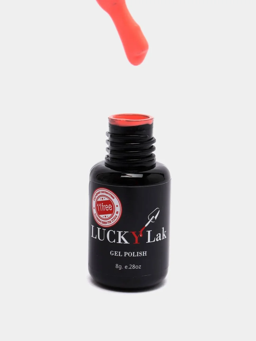 Гель лак для ногтей, гель-лак LuckyLak FL №140, 8g красный коралл лак для маникюра