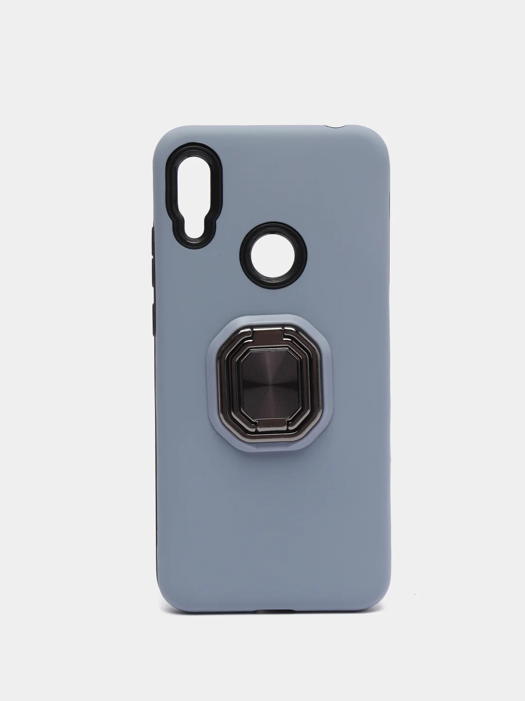Серый чехол Honor 8A / 8A Prime / Huawei Y6 2019 / Y6 Prime 2019, с металлическим кольцом