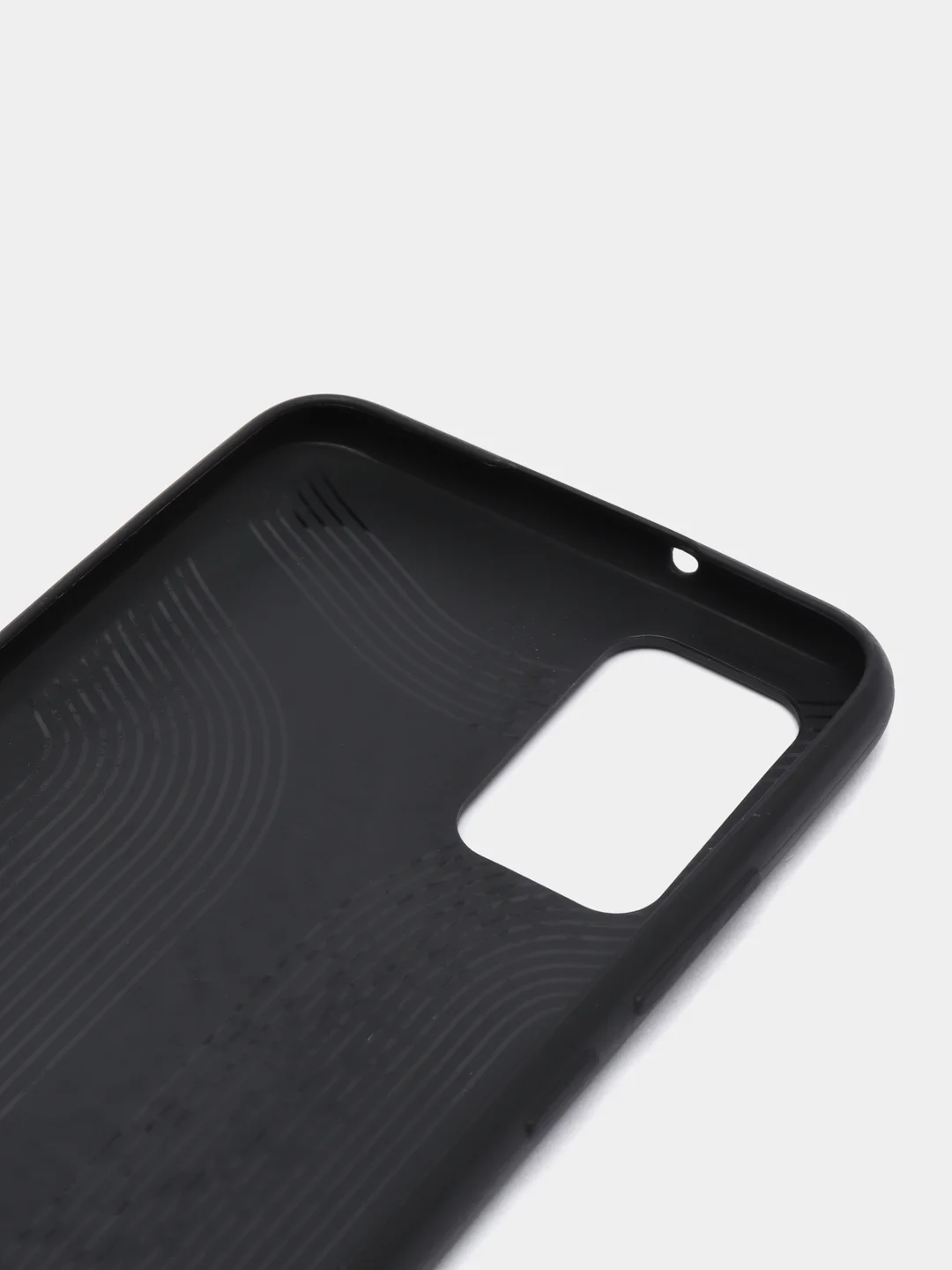 Синий силиконовый чехол накладка для Samsung A02S 2021 с текстурой кожи (под кожу)