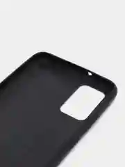 Синий силиконовый чехол накладка для Samsung A02S 2021 с текстурой кожи (под кожу)