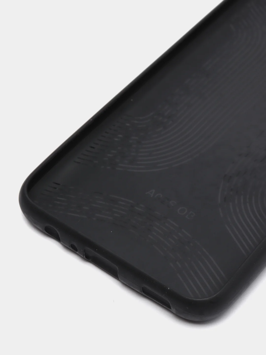 Синий силиконовый чехол накладка для Samsung A02S 2021 с текстурой кожи (под кожу)