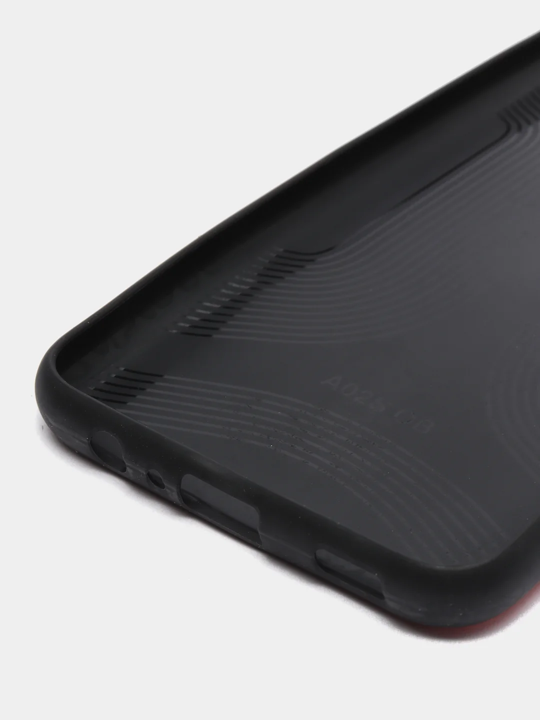 Зеленый силиконовый чехол накладка для Samsung A02S 2021 с текстурой кожи (под кожу)