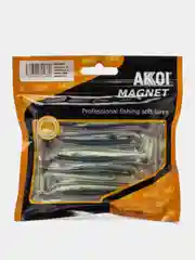 Алый виброхвост Akoi 70 мм, 5 штук