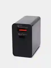 Черный блок питания 3.0A USB+USB-C, PD 20W быстрая зарядка для Apple/Android More Choice NC71S