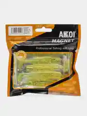 Бронзовый виброхвост Akoi 70 мм, 5 штук