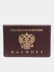 Багровый обложка для паспорта, горизонтальная