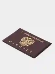 Багровый обложка для паспорта, горизонтальная