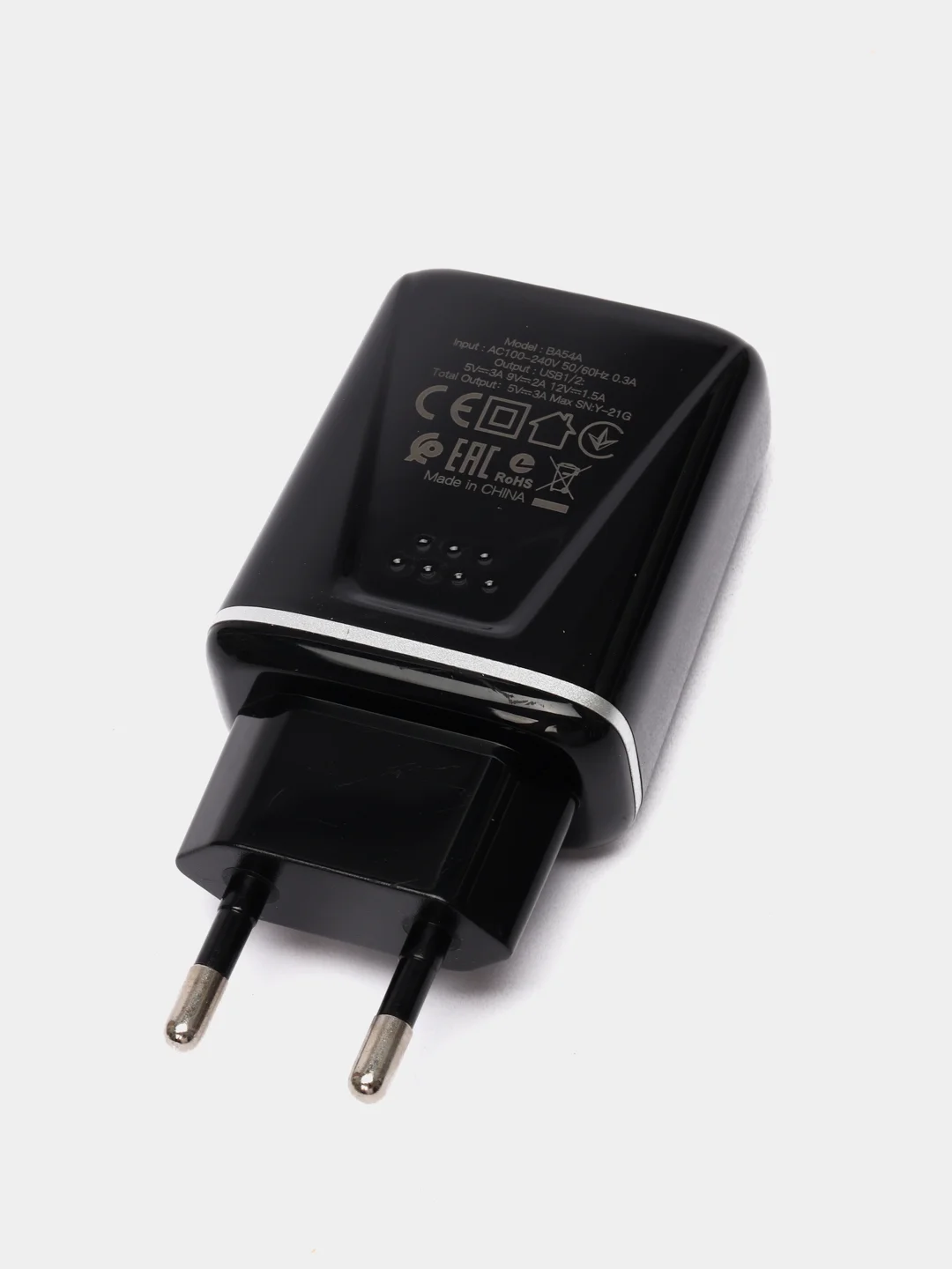 Черный блок питания 2USB 3A 18W Borofone BA54A, Зарядное устройство PD 18W+QC3.0 быстрая зарядка