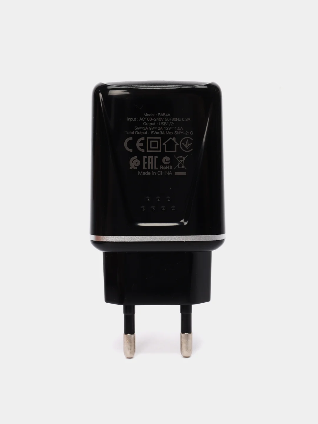 Черный блок питания 2USB 3A 18W Borofone BA54A, Зарядное устройство PD 18W+QC3.0 быстрая зарядка