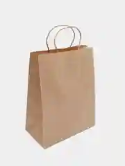 Крафт-пакет подарочный бумажный с кручеными ручками 10шт., упаковочный, фасовочный
