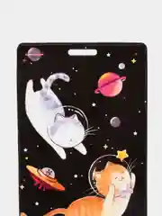 Чехол для бейджа и карточек "Коты в космосе"