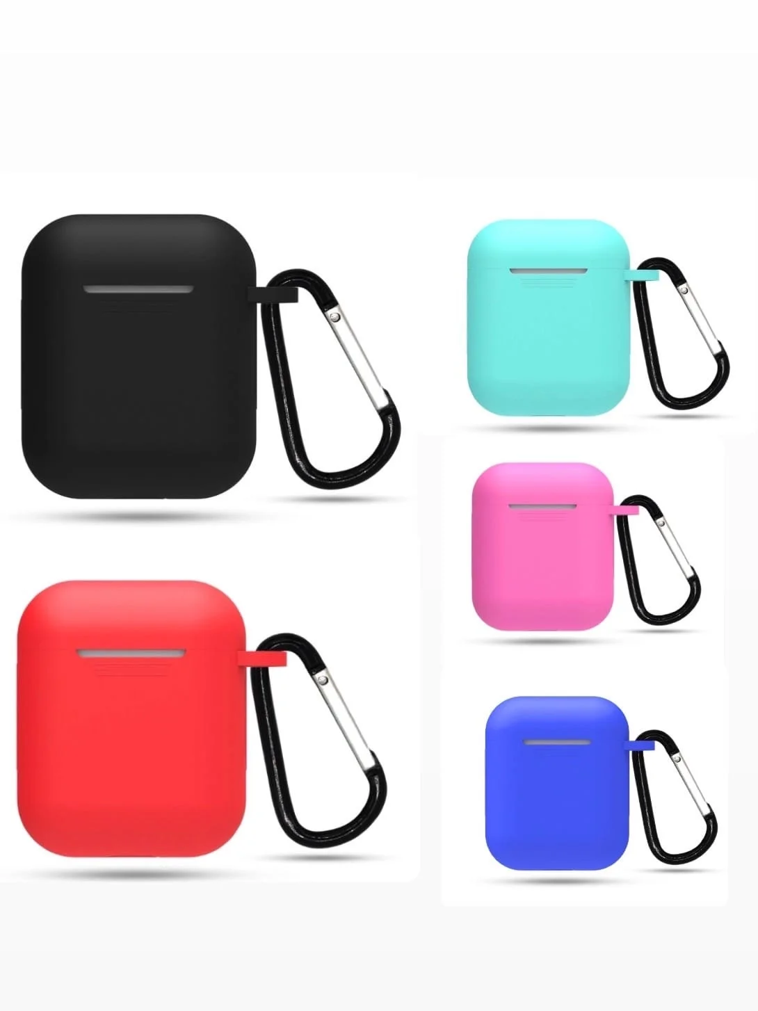 Бирюзовый силиконовый чехол для наушников AirPods