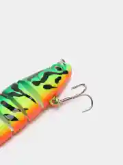 Серебряный воблер 8 секционный, сегментный, 3D (13,5 см, 25 г)