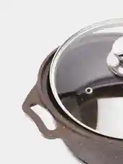 Кастрюля со стеклянной крышкой, кофейный мрамор, 2 л