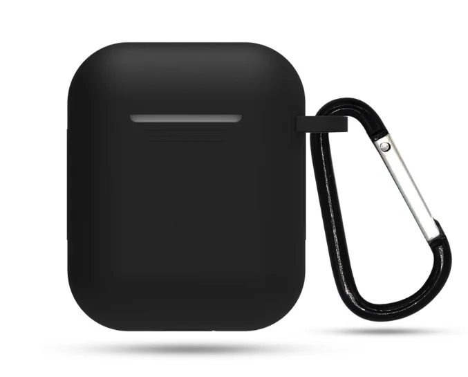 Черный силиконовый чехол для наушников AirPods