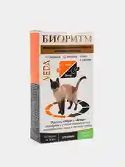 Биоритм, функциональный витаминно-минеральный комплекс со вкусом кролика для кошек, 48 таб