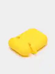 Желтый силиконовый чехол для беспроводных наушников AirPods 1, AirPods 2