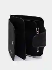 Черный женский кошелек Baellery mini из замшевой экокожи, 10 цветов