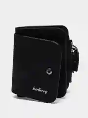 Черный женский кошелек Baellery mini из замшевой экокожи, 10 цветов