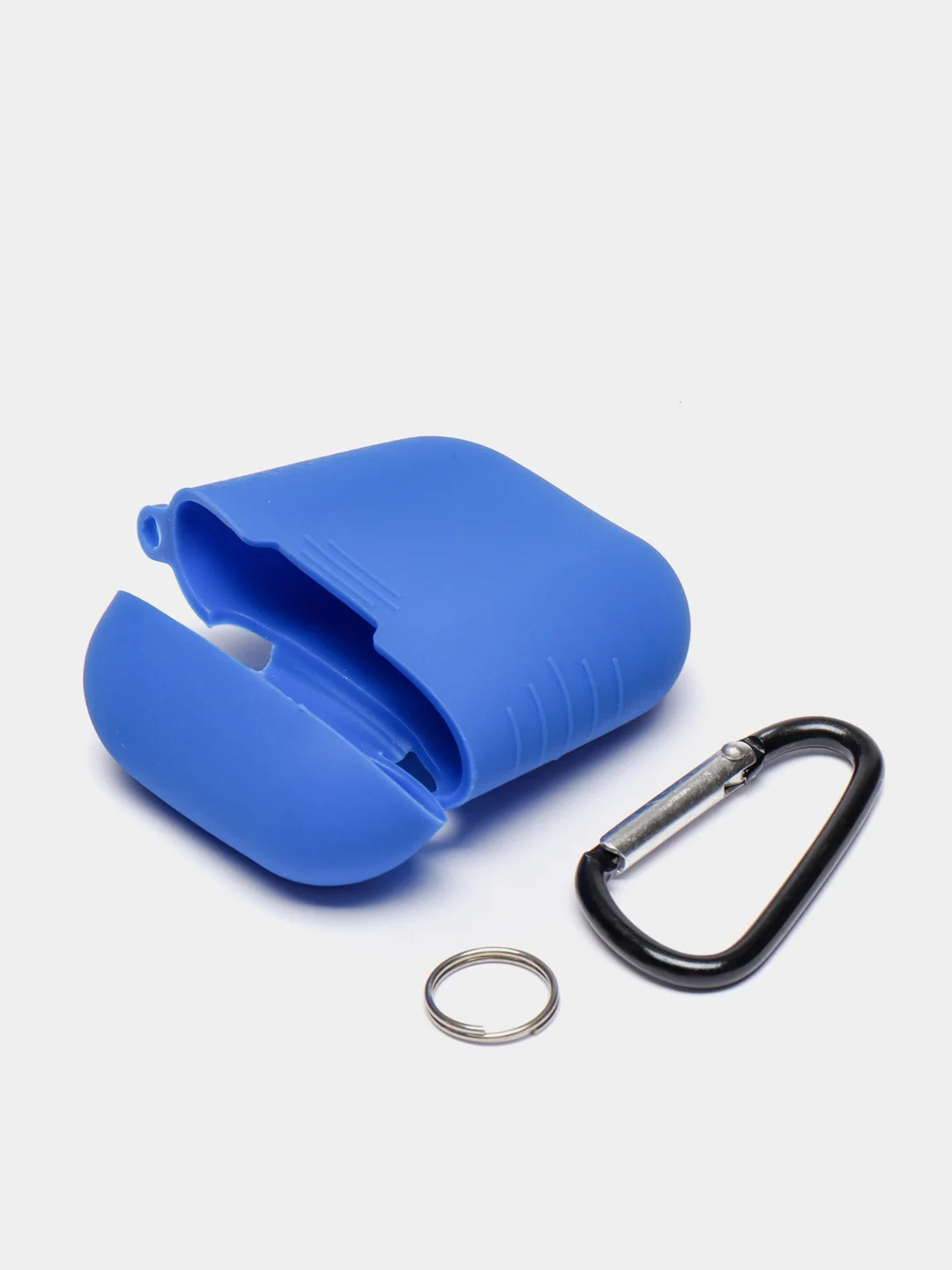 Синий силиконовый чехол для беспроводных наушников AirPods 1, AirPods 2