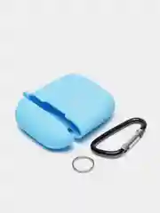 Голубой силиконовый чехол для беспроводных наушников AirPods 1, AirPods 2