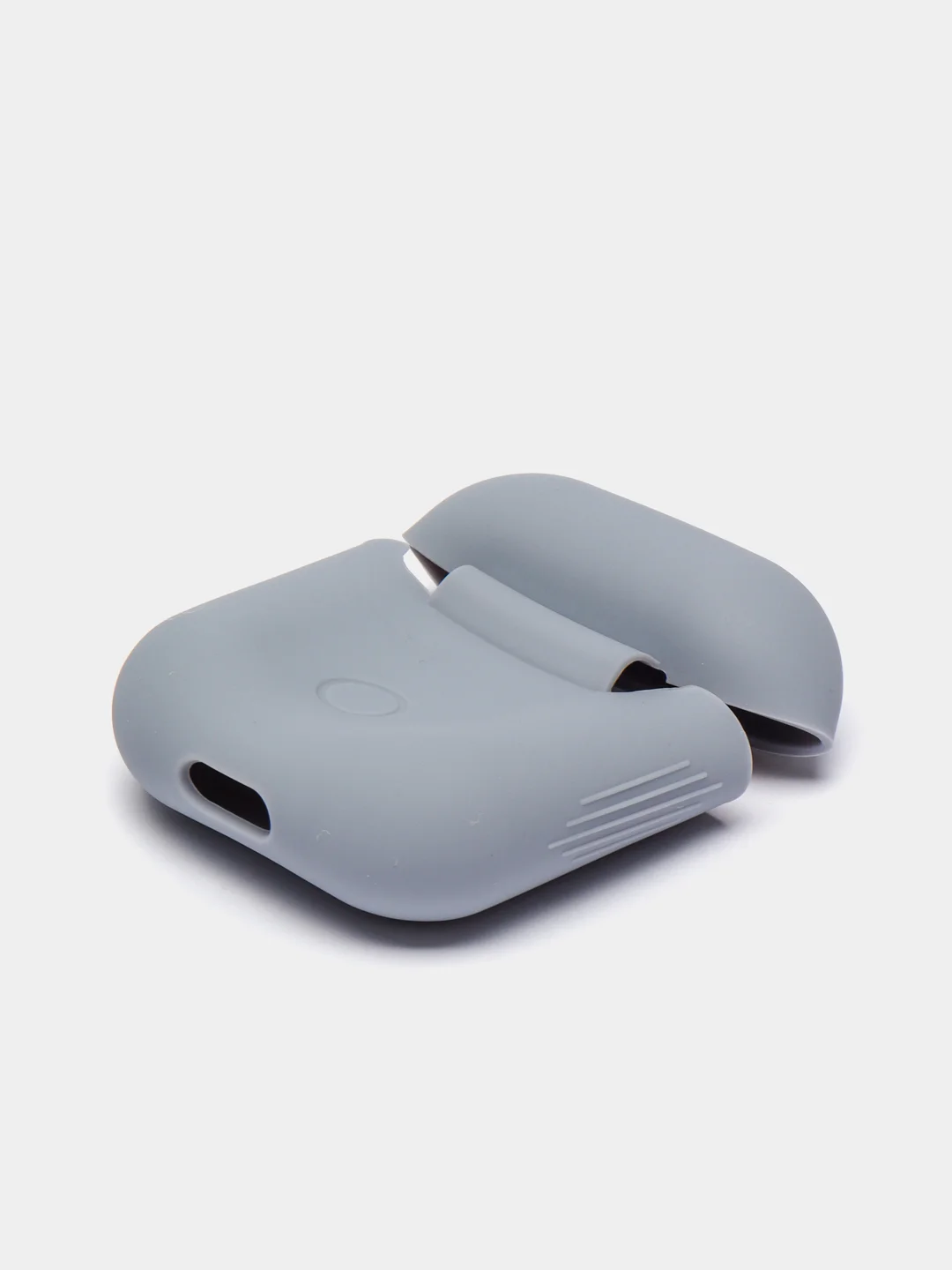 Синий меланж чехол для наушников AirPods 1, 2, силиконовый