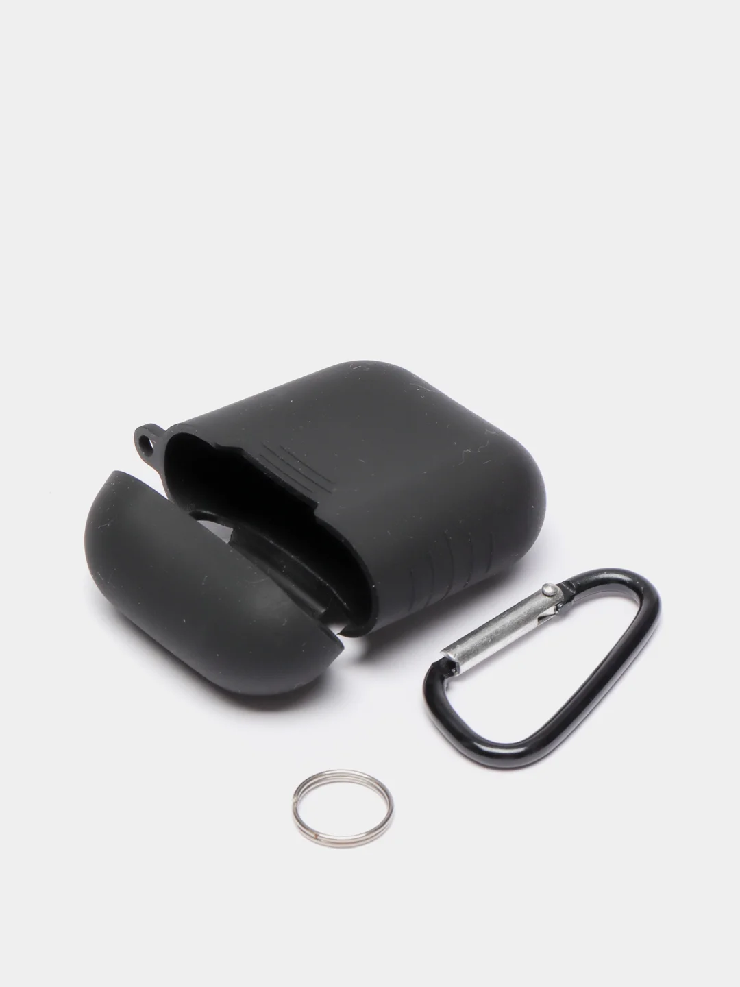 Черный силиконовый чехол для беспроводных наушников AirPods 1, AirPods 2