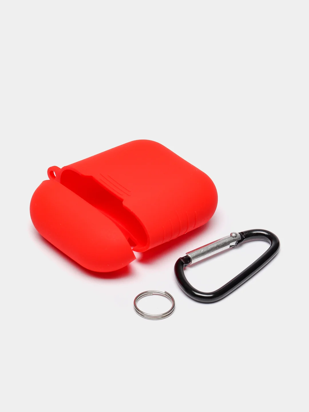 Красный силиконовый чехол для беспроводных наушников AirPods 1, AirPods 2