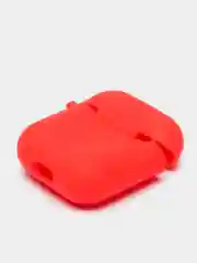 Красный силиконовый чехол для беспроводных наушников AirPods 1, AirPods 2