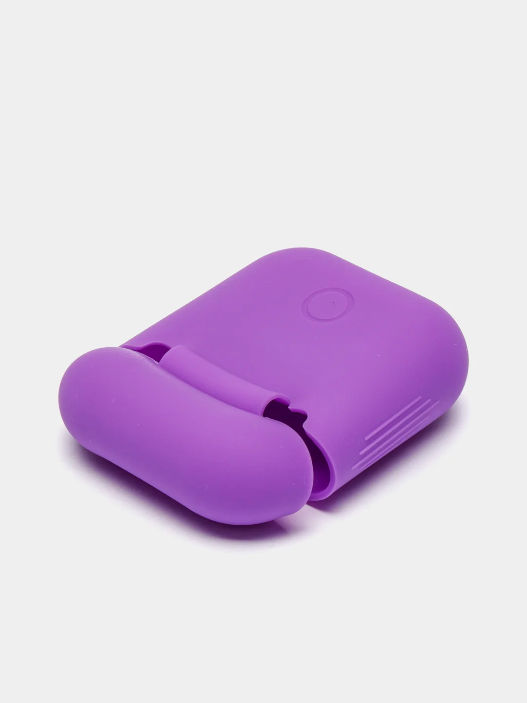 Фиолетовый чехол для наушников AirPods 1, 2, силиконовый
