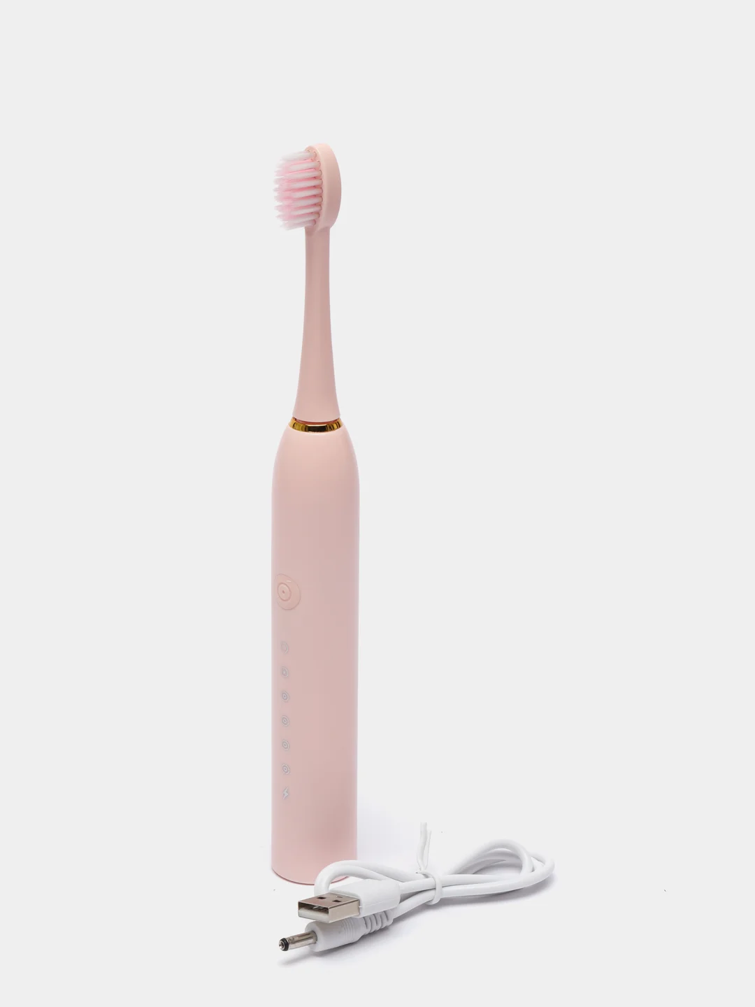 Розовый электрическая зубная щетка Sonic Electric Toothbrush X-3 (4 насадки)