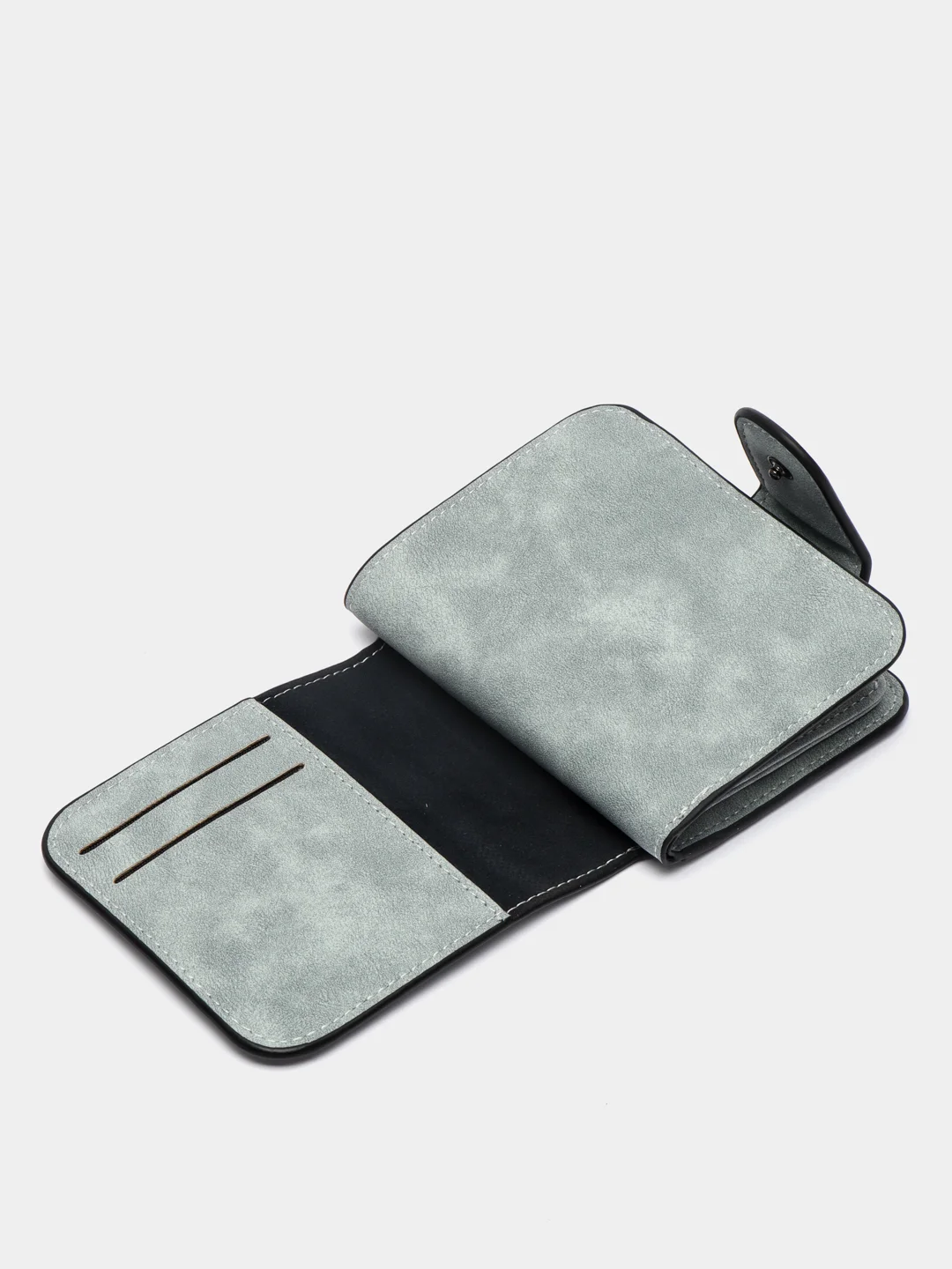 Голубой женский кошелек Baellery mini из замшевой экокожи, 10 цветов