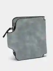 Голубой женский кошелек Baellery mini из замшевой экокожи, 10 цветов