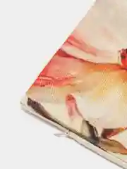 Оранжевый декоративная наволочка, 45*45 см, на молнии, "Цветочный мотив"