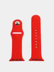 Красный силиконовый ремешок для Apple Watch 3 4 5 6 SE на 38 42 40 44