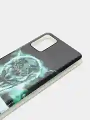 Тёмно-бирюзовый чехол Samsung Galaxy A03s силиконовый с рисунком (Самсунг Галакси А03с)