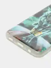 Тёмно-бирюзовый чехол Samsung Galaxy A03s силиконовый с рисунком (Самсунг Галакси А03с)