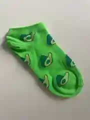 Салатовый носки короткие с фруктами и авокадо