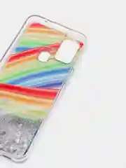 Оливковый чехол Samsung Galaxy M31 (Самсунг Галакси М31) переливающийся жидкий с блестками