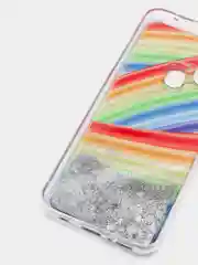 Оливковый чехол Samsung Galaxy M31 (Самсунг Галакси М31) переливающийся жидкий с блестками