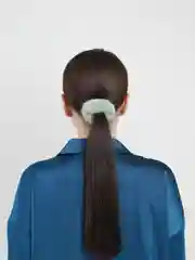 Зеленый меховые резинки для волос