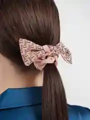 Коралловый резинка бантик тканевая