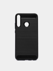Чехол для Honor 9C / Huawei P40 Lite E / Y7p, имитация вставок под карбон
