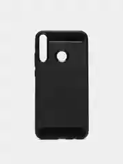 Черный чехол для Honor 9C / Huawei P40 Lite E / Y7p, имитация вставок под карбон